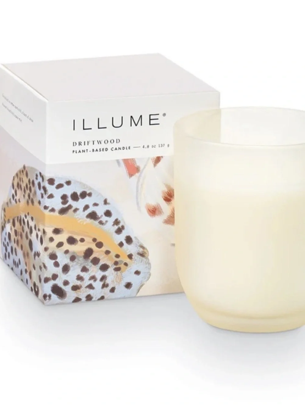 ILLUME Driftwood Baby Boxed Glass  4.8 Oz Candle Set of 2